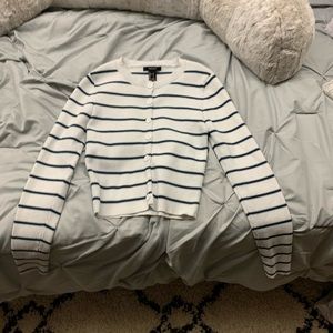 Striped long sleeve crop top from forever 21
